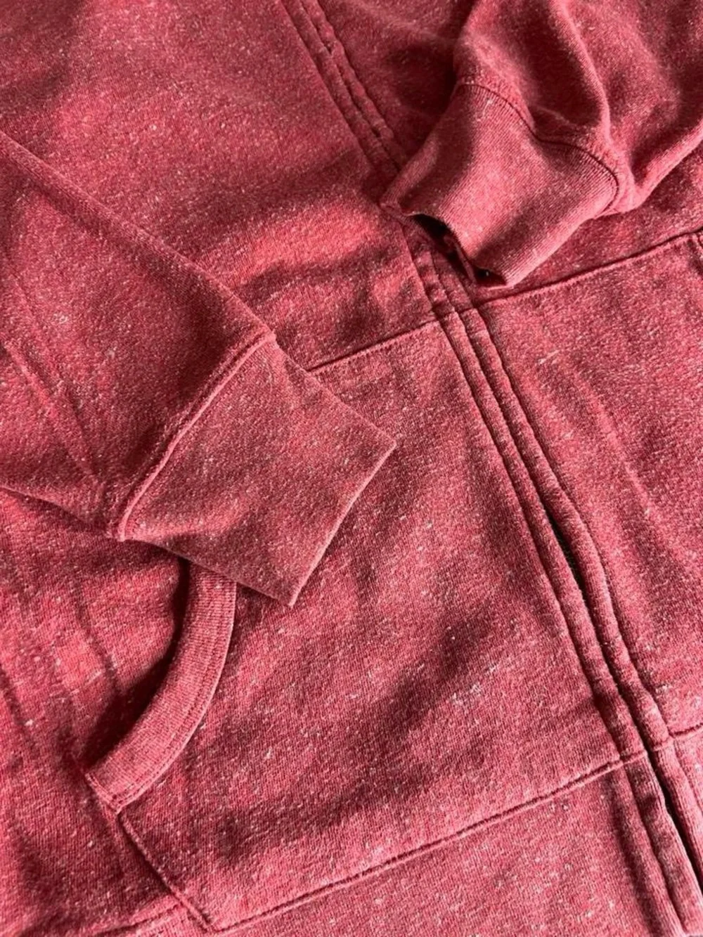 J. Crew heathered red marled texture vintage style hoodie